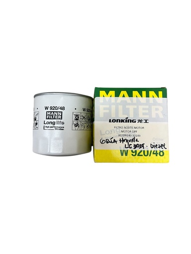 [SB200-204] Filtro de aceite de Motor W920/48 (LG30DT)